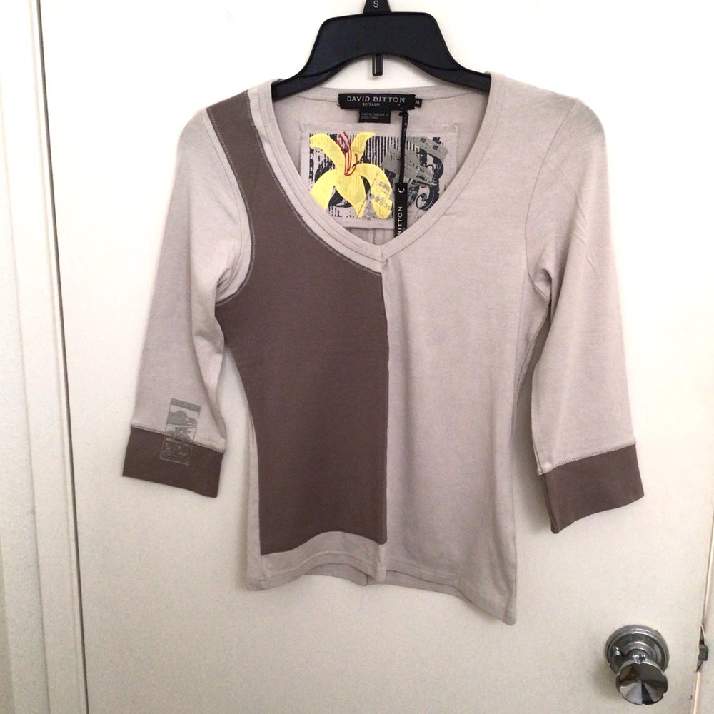 Vintage 90s Buffalo Colorblock V-neck Top
